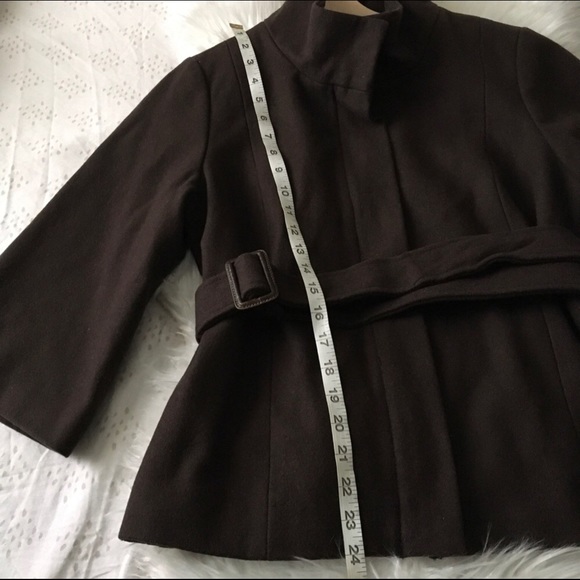 Brown Fitted Jacket W/ Belt - Picture 3 of 8